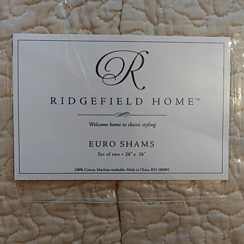 NWT Ridgefield Home Euro Shams